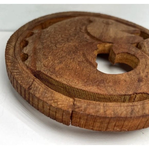 SMALL Handmade Wooden Fish Trivet - with Flaws - Made in India - Picture 16 of 16